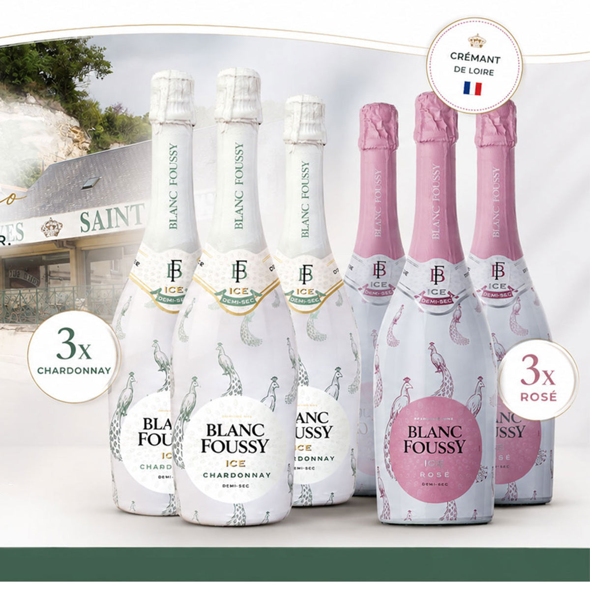 6er Vorteilspaket - Blanc Foussy ICE Rosé + Chardonnay