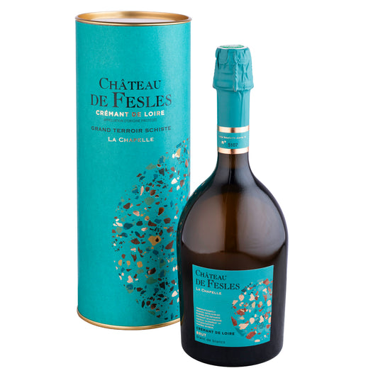 Château des Fesles Cremant de Loire Brut "La Chapelle" in Geschenkverpackung